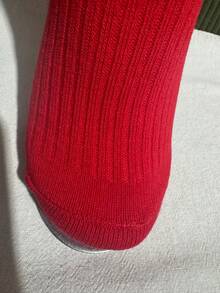 A Pair Of Red 3D Lantern Children's Socks For Boys And Girls, Featuring A Warm, Windproof, And Festive Style Suitable For Daily Wear In Autumn And Winter, As Well As New Year And Spring Festival Outfits. Perfect As A Gift For Kids - Red - View 11