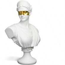 Miduu 11.8" Classic Greek Venus De Milo Bust Statue Resin Roman Godd Of Love And Beauty Sculpture Figurine For Home Décor Large Antique - 安娜面具 - 查看 1