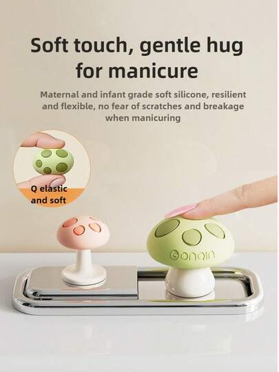 Creative Toilet Flush Button, Silicone Flush Valve For Bathroom Water Tank, Nail Art Accessory