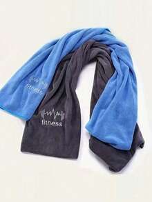 2 Stücke multifunktionale Mikrofaser Fitness Handtücher, Fitnessstudio Club Handtücher, Sport Polsterung, Trainingsgeräte Matten, weiche saugfähige schnelltrocknende Badetücher, exquisit bestickte Gesichtswasch-Handtücher, Dusch- und Badetücher für Fitnessstudio, Training, Laufen, Yoga und Outdoor Schweiß Abwischen - Verschiedenfarbig - Übersicht 14