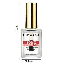 Libeine 10毫升指甲强化剂，自然干燥，持久光泽，增强指甲硬度，保护指甲