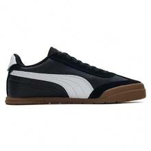 Puma Zapatillas deportivas acolchadas de corte bajo Super Turino, zapatos deportivos ligeros, zapatos casuales para parejas, adecuados para actividades interiores y exteriores, 402612-02 - Negro-Puma Blanco-Color goma - Ver 2