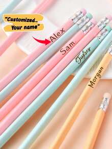 Personalized Pencils,Custom Name Pencils, School Supplies, Teacher Gifts, Pencils With Names, Back To School Gifts, Student Gifts,Best Gifts - Multicolor - View 3