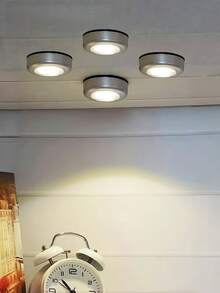 1 件/4 件/10 件电池供电的灯条、推拉灯、壁灯、聚光灯，适用于橱柜、衣柜、走廊、厨房、浴室、杂物间，无线触控