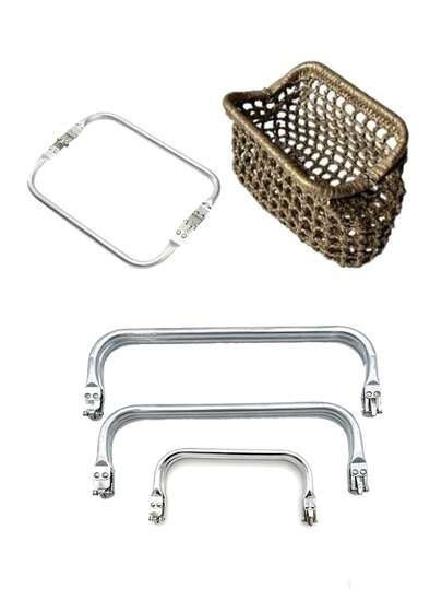 Folding Frame Clutch Accessory, Square Aluminum Clip, Luggage Hardware Hinge Clip, DIY Component, Replaceable Parts, Reusable Bag Accessory, Tote Bag Spare Part, Cloud Bag Holder, Woven Bag Clip
