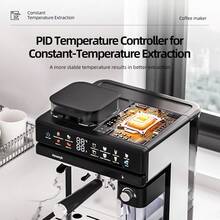 AEOMJK 半自动咖啡机，自动奶泡器，预设咖啡口味，研磨冲泡一体式意式咖啡机，一键操作，可制作意式浓缩咖啡、拿铁、卡布奇诺 - 查看 5