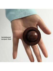 1pc Elegant Wooden Aroma Diffuser, Rotating Design, Natural Fragrance Carrier, Black Walnut And Beech Creative Essential Oil Diffuser, Car Aroma Ball, Multi-Purpose And Multi-Scenario, Suitable For Car And Bedroom Office Desks, Non-Flammable, Perfect Gift Choice, Enhance Air Quality, Home Fragrance