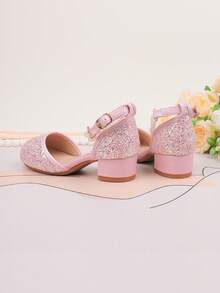Zapatos de niña de las flores para boda, fiesta, vacaciones, adecuados para niñas pequeñas, niñas pequeñas y niñas grandes, zapatos de vestir clásicos y cómodos de color rosa con perlas, para ocasiones formales, recitales, ballet, zapatos de princesa con brillo - Rosa - Ver 10