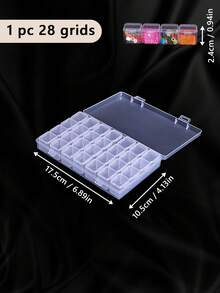 1 hoặc 2 hộp đựng tranh đính đá DIY, hộp phân loại, có 28 ngăn hoặc 56 ngăn. - Trong sáng - Xem 11