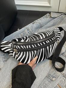 Fashionable Retro Zebra Print Women Waist Bag - Multicolor - View 2