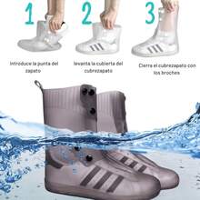 EstiloTendenciaCubre Zapatos Impermeable, Paraguas Para Sol, Regalo, Cubrezapatos Impermeable Silicona Antideslizante, Se Pueden Usar En Climas Lluviosos Y Nevados, Adecuadas Para Hombres Y MujeresCalidad PremiumVersióN Mejorada - Negro - Ver 8