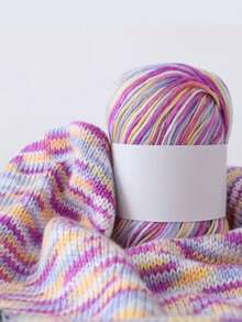 50g Premium Blended Yarn: 60% Silk, 40% Cashmere, Soft & High Quality, Suitable For Knitting And Crocheting Sweaters, Blankets, Scarves, Cardigans, Hats, Multi-Color Options, Ideal For Handicrafts - Multicolor - View 5