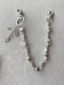 Dây thắt lưng kim loại Dice, Mặt dây chuyền móc khóa hình con tôm hùm, Dây ví, Dây chuyền cổ điển, Dây hai lớp, Hip Hop Punk, Dây chuyền quần jean, Dây chuyền bỏ túi, Móc chìa khóa nam, Dây chuyền quần nhiều thành phần, Dây chuyền quần Unisex Punk Hip Hop Quốc gia - Bạc - Xem 8