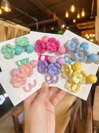 10/2 st enfärgade hårband, slumpmässiga färger lämpliga för flickor, söta och gulliga, elastiska hårband, hästsvanshållare, hårband, lämpliga att bära med hundratals frisyrer, lämpliga för dagligt bruk (inget kort), hårresår, hårgummiband, hårrep