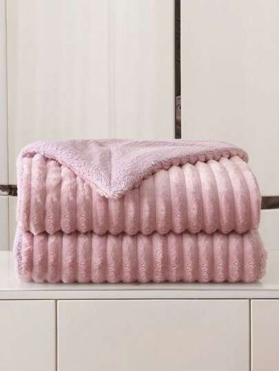 Frazada Aborregada Con Tamaño Matrimonial, Peluche Grande Y Súper Suave A Rayas - Súper Amigable Con La Piel, Transpirable, Ligera, Suave Y Cómoda Y Ideal Para Dormitorio, Decoración Hogar, Otoño, Navidad Y Habitación (180*200CM)