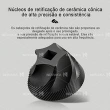 NOVAKA Molinillo de Café Eléctrico Portátil Eléctrico con 40 Ajustes de Molienda, Molinillo de Granos de Café, con Cepillo de Limpieza, para Viajes, Camping y Hogar - Negro eléctrico - Ver 6