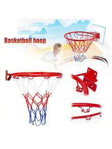 1pc Wall-Mounted Basketball Hoop, Standard Size, Durable Iron Structure, Sturdy Basketball Net, Suitable For Men And Women, Applicable For Indoor/Outdoor Games, Outdoor Sports And Fitness Equipment, Great For Holidays - Multicolor - View 4
