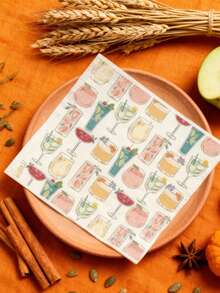 60/20/1 Pack 10*10 Inch Disposable Party Napkins - Birthday Dining Supplies - Cocktail Napkins - Restaurant & Kitchen Essentials - Home Use - Valentine's Day - Birthday Party Decor - Wedding Decor - Multicolor - View 5