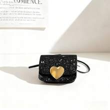 1pc Fashionable Flap Closure Shoulder Bag For Girls, Glitter Small Crossbody Bag Suitable For Parties, Festivals, Daily Use - A - View 9