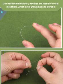 1 Set DIY Beading Needles, Includes Middle Hole Beading Needles, Thin Long Seed Bead Needles, Jewelry Making Tools For Bracelets, Necklaces (Random Color Accessories)