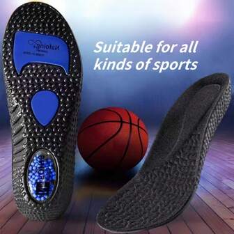 1 par mjuka sportsulor för män och kvinnor, stötdämpande, hög elastisk, inte tröttsam vid långvarig stående.