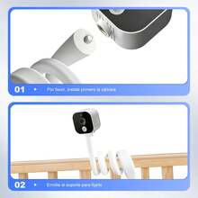 Universal Baby Monitor Camera Stand With 1/4" Screw, Flexible Gooseneck Baby Monitor Holder, Compatible With Most Baby Monitors - Multicolor - View 4