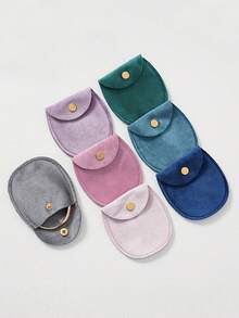 1pc/10pcs/50pcs Velvet Gift Bags, Jewelry Packaging Bags, Jewelry Gift Bags, Wedding Birthday Candy Bags, Earring Bracelet Necklace Compact Storage Bags, Party & Holiday Gift Packaging Bags - Multicolor - View 3