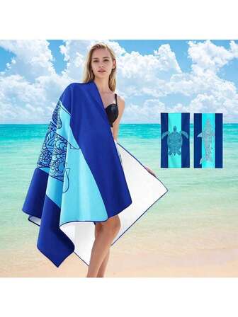 Stor mikrofiberstrandhandduk snabbtorkande absorberande stora lätta handdukar resor sport pool simning bad camping yoga flickor kvinnor vuxna, sommarfödelsedagspresent till barn, sommarvibbar, flickors strandresa, anpassad strandhandduk, simbassäng, stranddekor