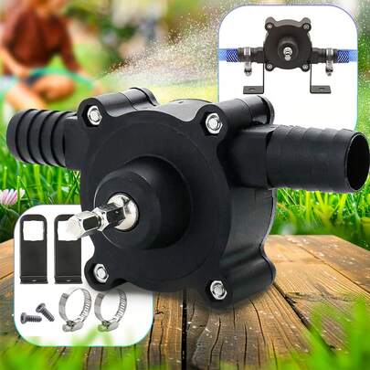Electric Drill Pump For Water Gasoline Oil Diesels Fluid Transfer Pump Mini Hand Self-Priming Quick Pumping Speed