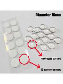 1 Set Crystal Clear Nail Art Keyboard Stickers, Nail Typing Assistive Devices, Transparent Nail Decoration Stickers, Suitable For Office Ladies, Made Of Transparent Glass Material