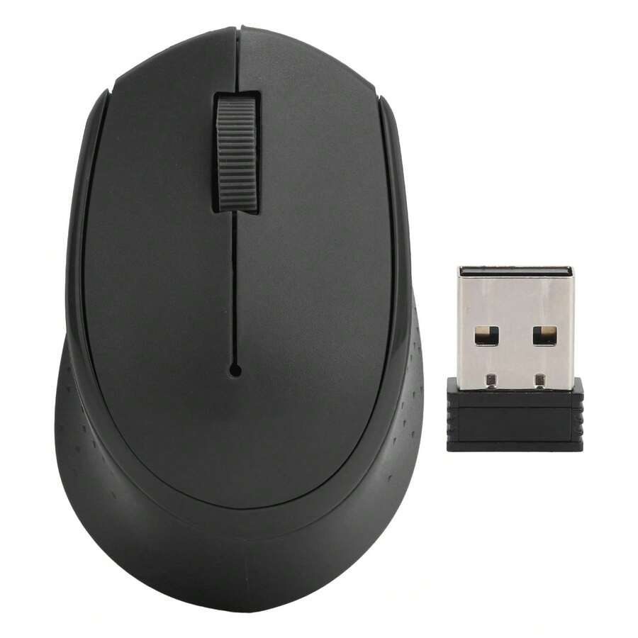 2.4GHz Mouse Silent Ergonomic Mini Portable with Wireless Receiver for Desktop Computer LaptopBlack - Negro - Ver 1
