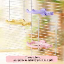 2pcs Bird Perch, U-Shaped Bird Stand Toy, Colorful And Aesthetically (1 Purple + 1 Random Color), Suitable For Claw Grinding And Exercise As Cage Accessories, Applicable For Medium And Small Parrots