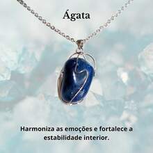Stone Of Wealth Natural Stones Amethyst Quartz Stainless Steel Chain Power Exclusive Connection To Nature - Agate - View 2