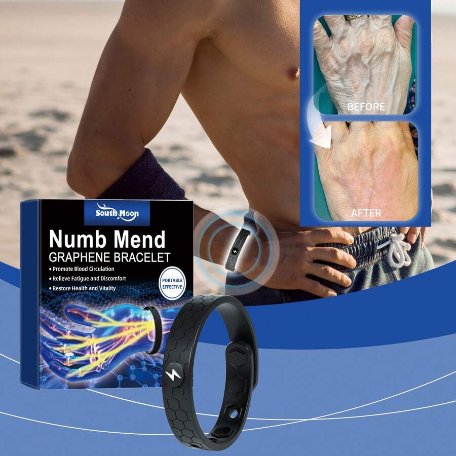 south moon Body Care Energy Wristband - Relieve Wrist Hand & Joint Pain Anti-Static Reduce Numbness & Anxiety Anti Stress Soothe Fatigue & Discomfort Promote Blood Circulation Adjustable Bracelet