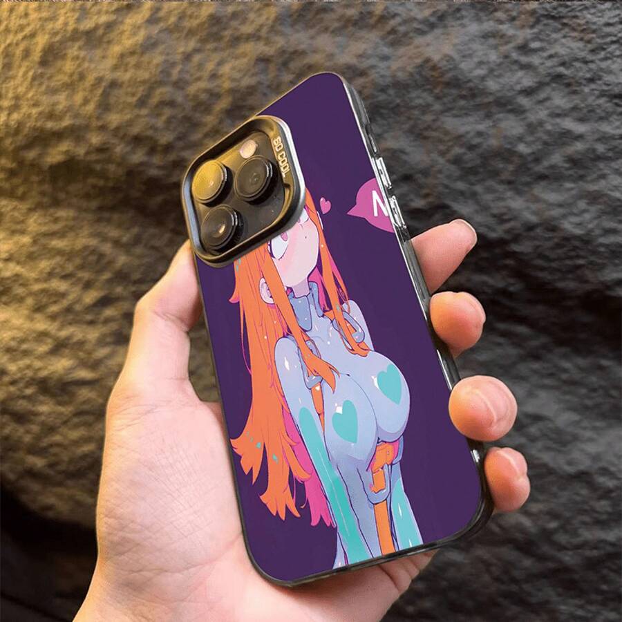 Ilustración de chica estilo anime M19 adecuada para 16, 16 Plus, 16 Pro, 16 Pro Max, 15, 15 Plus, 15 Pro, 15 Pro Max, 14, 14 Plus, 14 Pro, 14 Pro Max, 13, 13 Pro, 13 Pro Max, 12, 12 Pro, 12 Pro Max, 11, 11 Pro Max, 7, 8, X, XS, funda de teléfono IMD colorida y plateada, resistente a caídas, a la moda, moderna. - Mezcla de colores - Ver 1