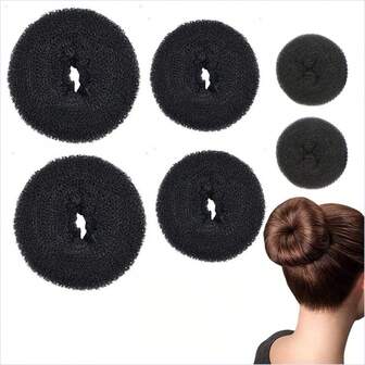 12pcs Donut Bun Maker Set, Bun Maker Ring, Includes Bun Maker Tool, Ballet Bun Maker, Easy & Quick Spiral Braid Maker