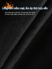 Găng tay đạp xe mùa đông, lót lông cừu ấm áp, chống gió, chống thấm nước, chống trượt, tương thích với màn hình cảm ứng, găng tay thể thao ấm áp, tay cầm silicon chống trượt, thích hợp cho đạp xe ngoài trời, lái xe, phụ kiện mùa thu/đông, trang bị lái xe máy. - màu đen - Xem 6