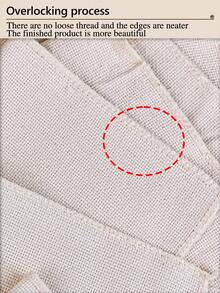 2pcs Beige DIY Punch Embroidery Fabric, Made Of Polyester With Good Texture, Clean Surface And Uniform Stitches For Lovely Finished Products - Apricot - View 9