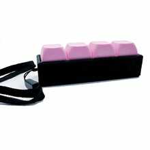 Fingertip Novelty Slow Rising Stress Relief Toy, Keypad Styled, With Soft Silicone Cat Paw Design Keychain, Pendant, Cellphone Charm & Decorative Accessory, Keyboard Keycap With Tapping Sound Fidget,Fidget Toys,Toys,Squishes,Weird Toys,Shock Gum,Fidget Toys>Abs,Cat Paw Squish,Cat Toys - Macaron Pink - View 4