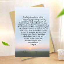 “1张德国励志名言贺卡，含信封（11厘米 x 16厘米 x 4.33英寸 x 6.29英寸） - 日落景色设计，非常适合分享个人感悟，贺卡|德国人生格言贺卡|纸质贺卡” - 彩色 - 查看 5