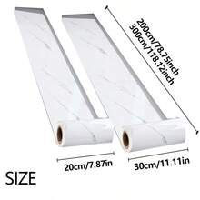 High Quality Window Sill Sticker, Waterproof & Fade-Resistant - Self-Adhesive Marble Gray-White Texture Waterproof Wallpaper, Window Sill Renovation Sticker, Suitable For Window Sill Renovation, Bay Window Covering, Balcony Window Sill Decoration - White - View 3