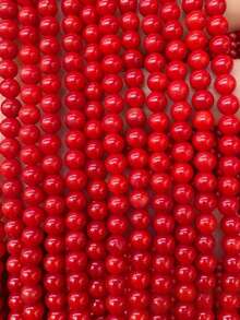 Coral Red Round Beads, Suitable For Jewelry Making, DIY Necklaces And Accessories, Various Sizes (4mm, 6mm, 8mm, 10mm, 12mm) - Red - View 4