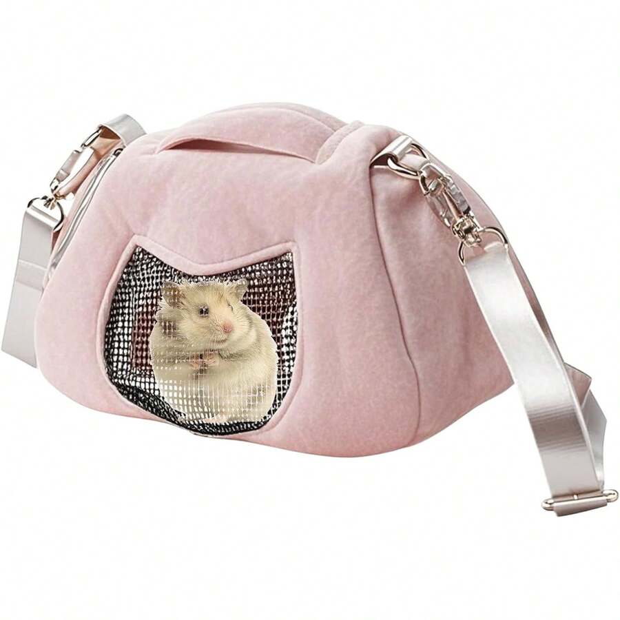 Genérico Hamster Travel Cage, Portador de hámster - Viaje portátil Portador de Animales pequeños |   Ligero Lavable Linda Bolsa para hámster Conejos Actividades de excursión de Ardilla de Conejo - 1 - Ver 1