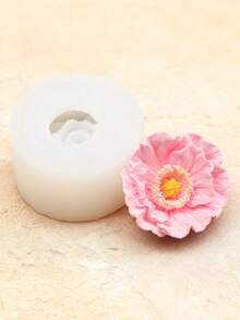 DIY 3D牡丹花苞硅胶蜡烛模具 罂粟花香薰石膏皂粘土制作模具 手工汽车香石石膏皂花树脂硅胶模具 花卉设计家居装饰模具 - 白色 - 查看 7