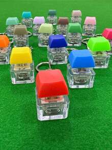 1pc Finger Pressure Relief Keychain Toy, Sensory Keychain Toy, Fingertip Toy, Pressure Relief Finger Toy, Fingertip Toy With Sound Effect, Pressure Relief Gadget, Bright Macaron Colors, Hobby Collection Party Supplies, Teen Creative Toy, Teen Pressure Relief Toy (Random Color)