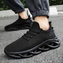 Men's Casual Sports Shoes, Breathable Mesh Fabric, Herringbone Sole, Leisure Sports Style, Matching Couple Design - Black - View 2