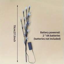 1pc 20 LED Branch Lights String With Moon & Star Pattern, Warm White, Battery Powered (Batteries Not Included), Suitable For Bedroom, Living Room And Indoor Decor - Star and Moon Tree Branch Lantern - View 7