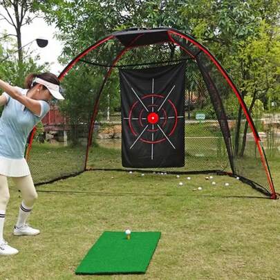 Wider Golf Practice Net (Frame Not Included) - Indoor/Outdoor Hitting Net - Perfect Gift For Golfers, Dads, Grandpas - Home, Course Training, Reinforced Structure, Durable, Multi-Target Zones, Impact Pad