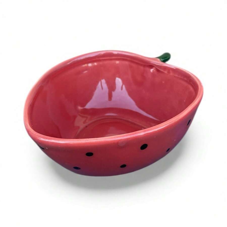 Strawberry Bowl 500ml Made Of Ceramic Decorated For Kitchen - Đỏ - Xem 1