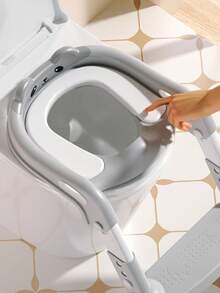 儿童如厕训练座圈，儿童马桶，马桶座圈，二合一可调节儿童如厕训练座圈带脚凳 | 稳固的幼儿如厕训练器，带防滑防溅挡板